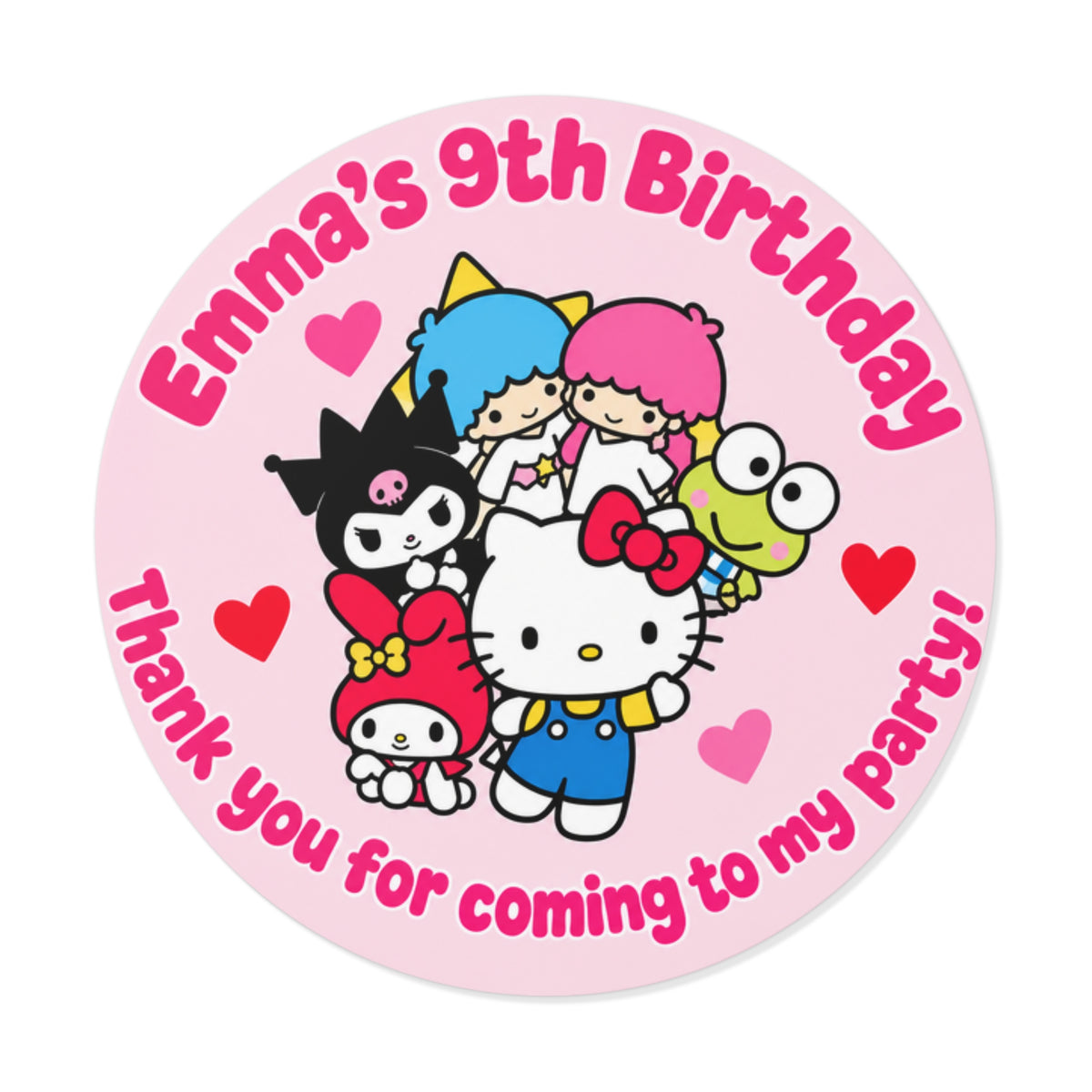 Emma's Hello Kitty Birthday sticker
