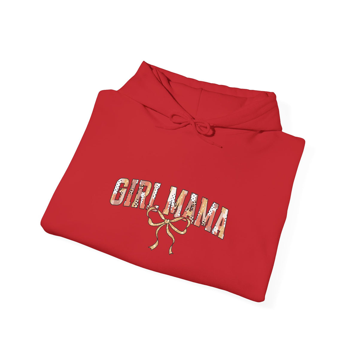 Girl Mama Hoodie — Floral Rope Script "GIRL MAMA" with Custom Name Sleeves (Personalized Avery)