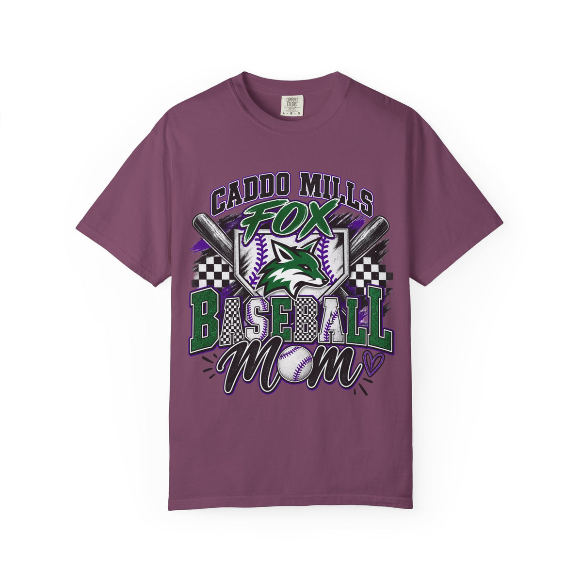 Caddo Mills Fox Baseball Mom T‑Shirt