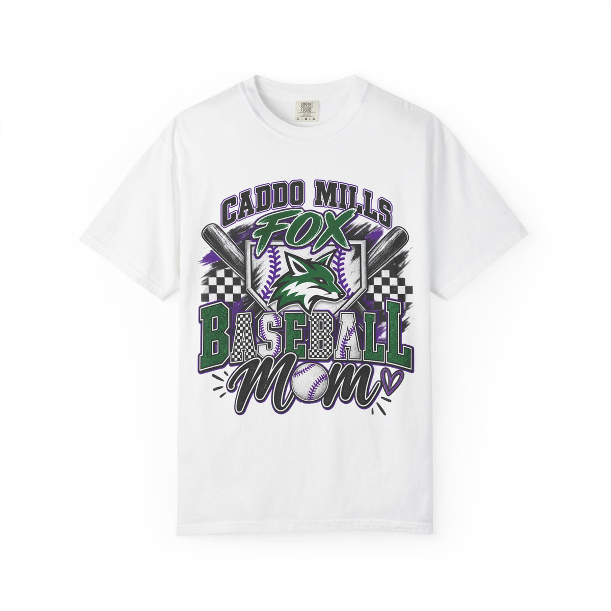 Caddo Mills Fox Baseball Mom T‑Shirt