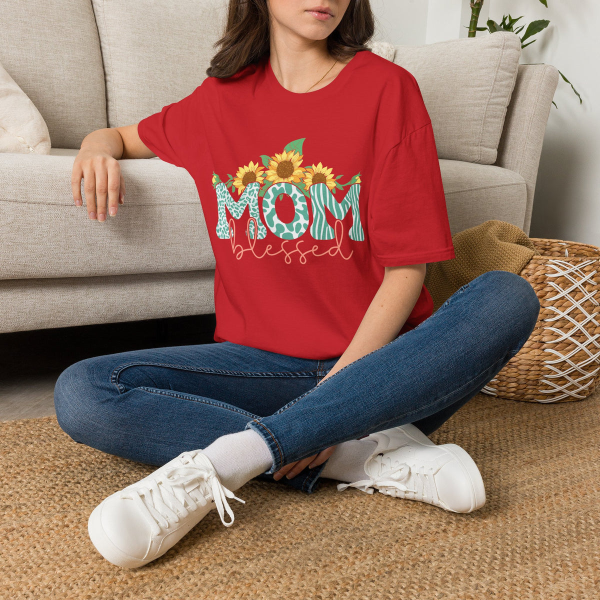 Mom Blessed Floral T-Shirt