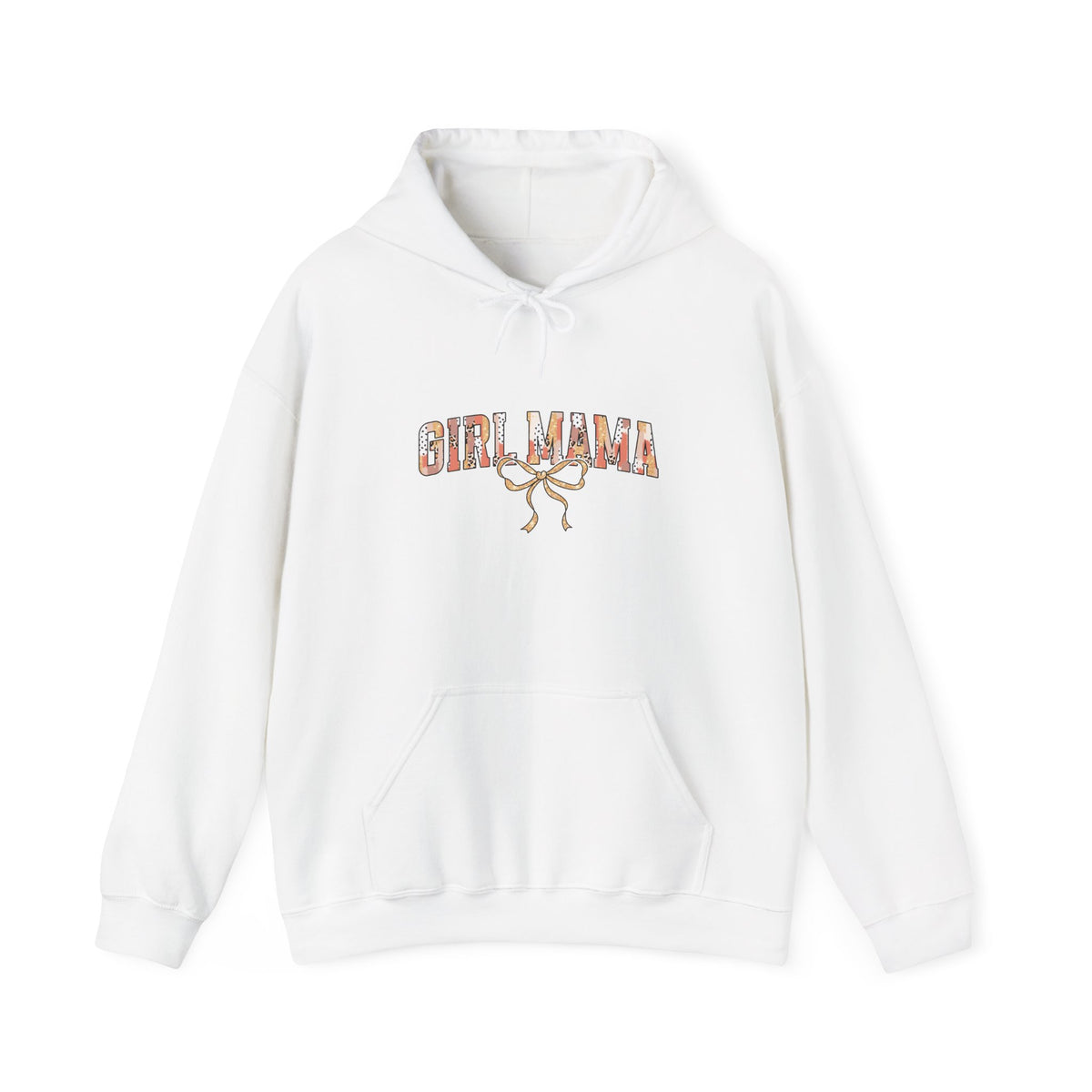 Girl Mama Hoodie — Floral Rope Script "GIRL MAMA" with Custom Name Sleeves (Personalized Avery)
