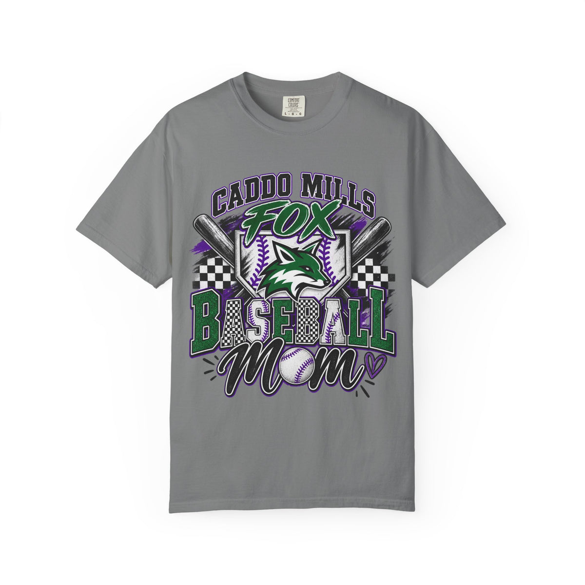Caddo Mills Fox Baseball Mom T‑Shirt