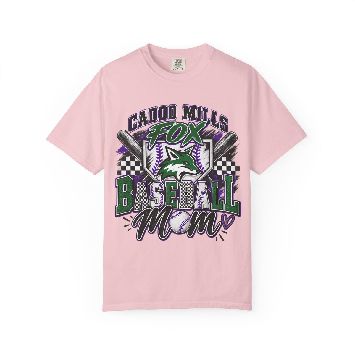 Caddo Mills Fox Baseball Mom T‑Shirt