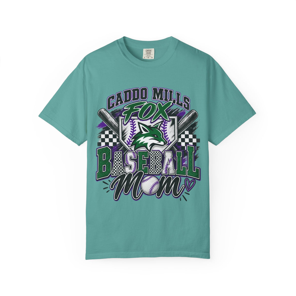 Caddo Mills Fox Baseball Mom T‑Shirt